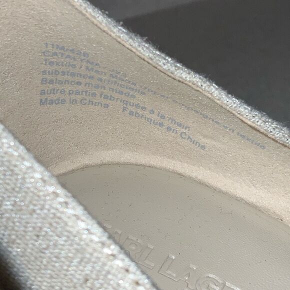 NWT Karl Lagerfeld Catalyna Jewel Embellished Espadrille Wedge Sandals size 11 - Picture 8 of 9